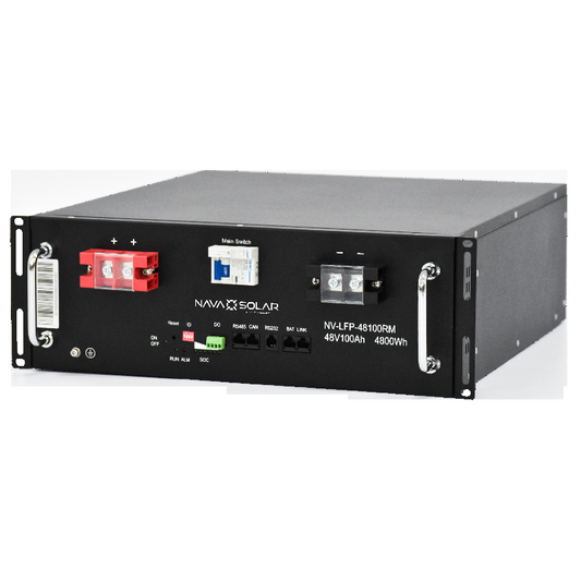 NV-LFP-48100RM NAVASOLAR 48V 100AH LIFEPO4 RM BATTERY PACK WITH BMS