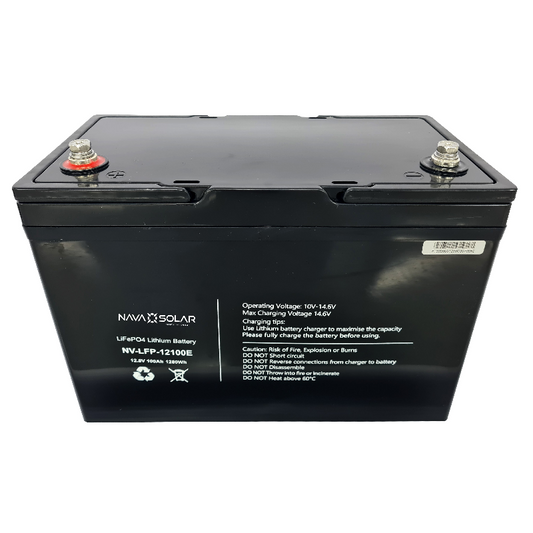 NV-LFP-12100E NAVASOLAR 12.8V 100AH 1.28KWH LIFEPO4 IP65 BATTERY PACK